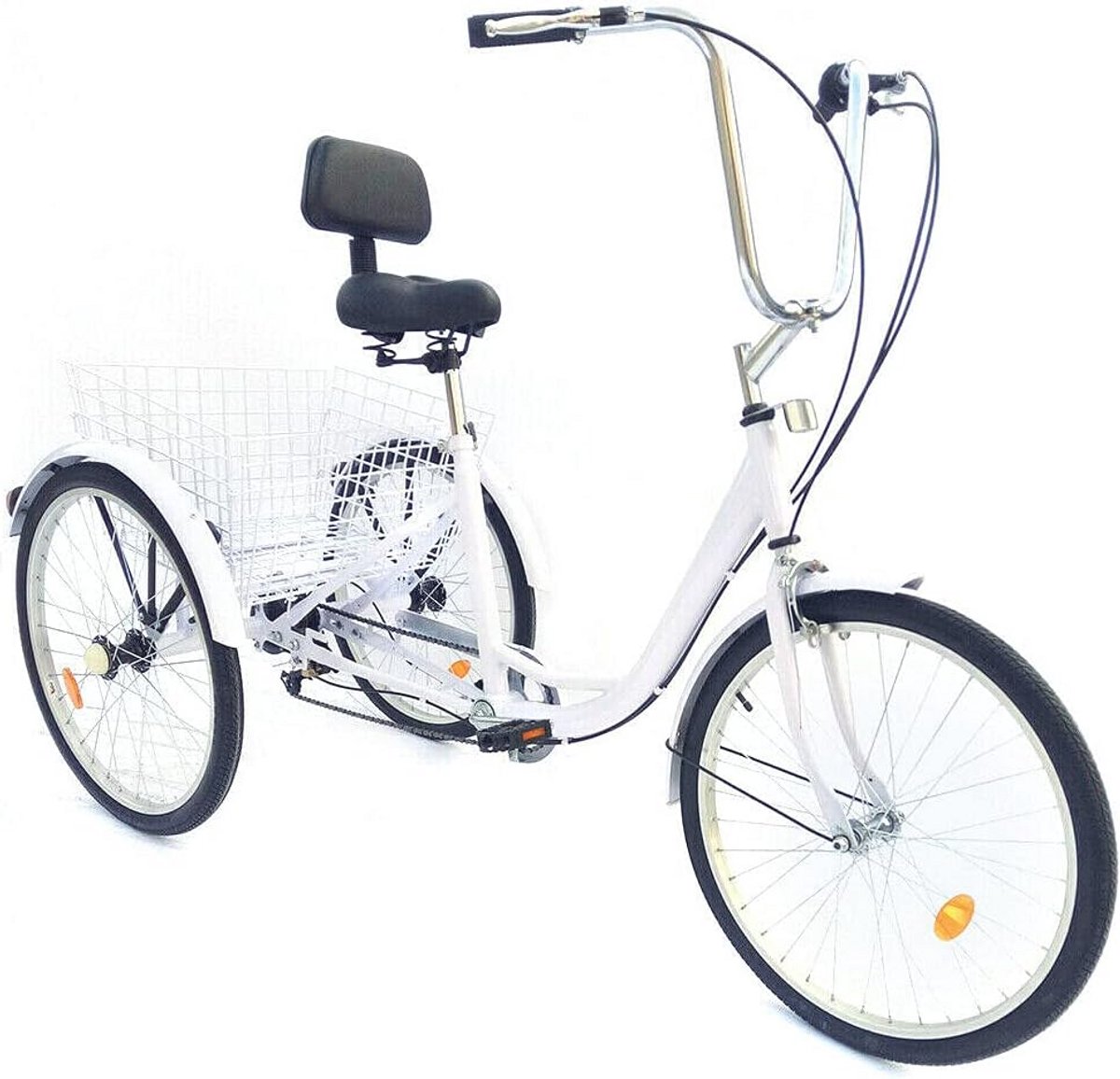 volwassen driewieler met 3 wielen en 6 versnellingen 24 inch trike met mand