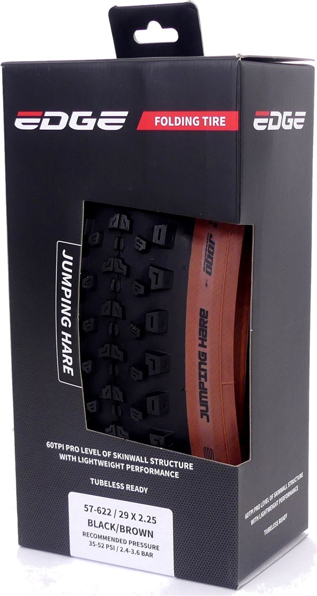 vouwband edge jumping hare 29 x 2 25 57 622 zwart bruin