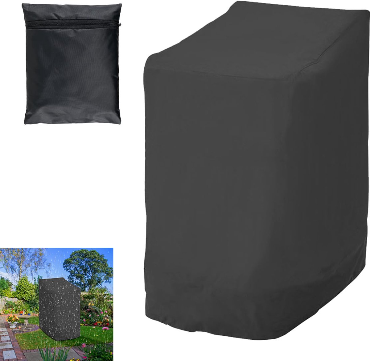 waterdichte anti uv tuinstoel cover tuinstoel cover voor 6 stapelbare stoelen buiten tuinstoel cover 210d oxford stof