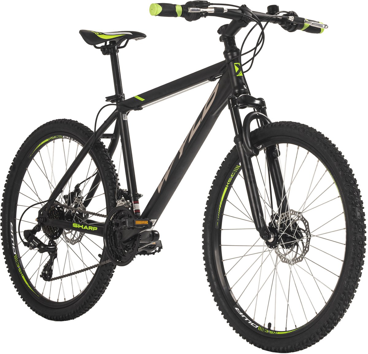 wyld mountainbike hardtail 26 sharp 3 0 zwart groen 21 versnellingen framemaat 51 cm