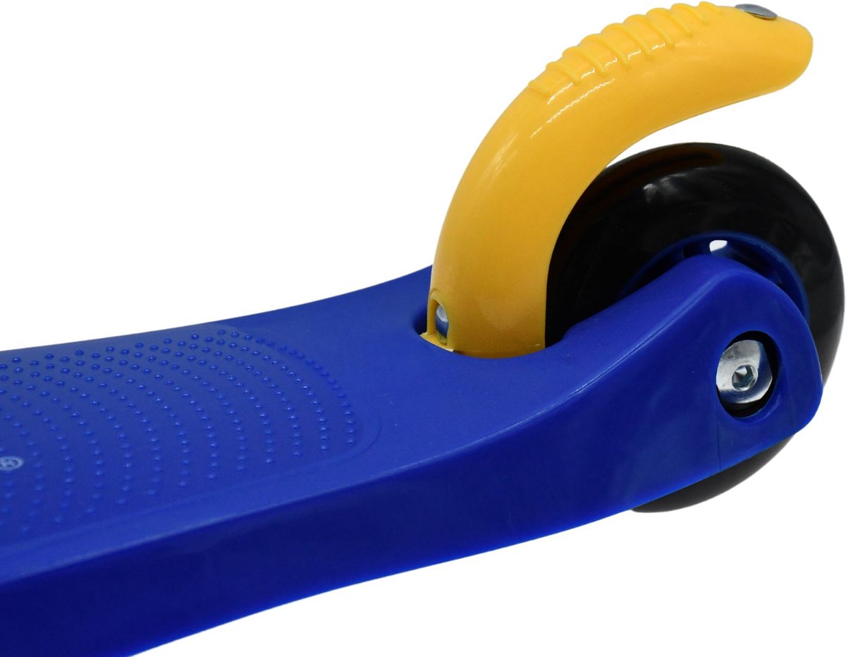 Zinc - driewielige Step - Scooter - Blauw - met LED-wielen en stuur - blauw/geel Step kopen online