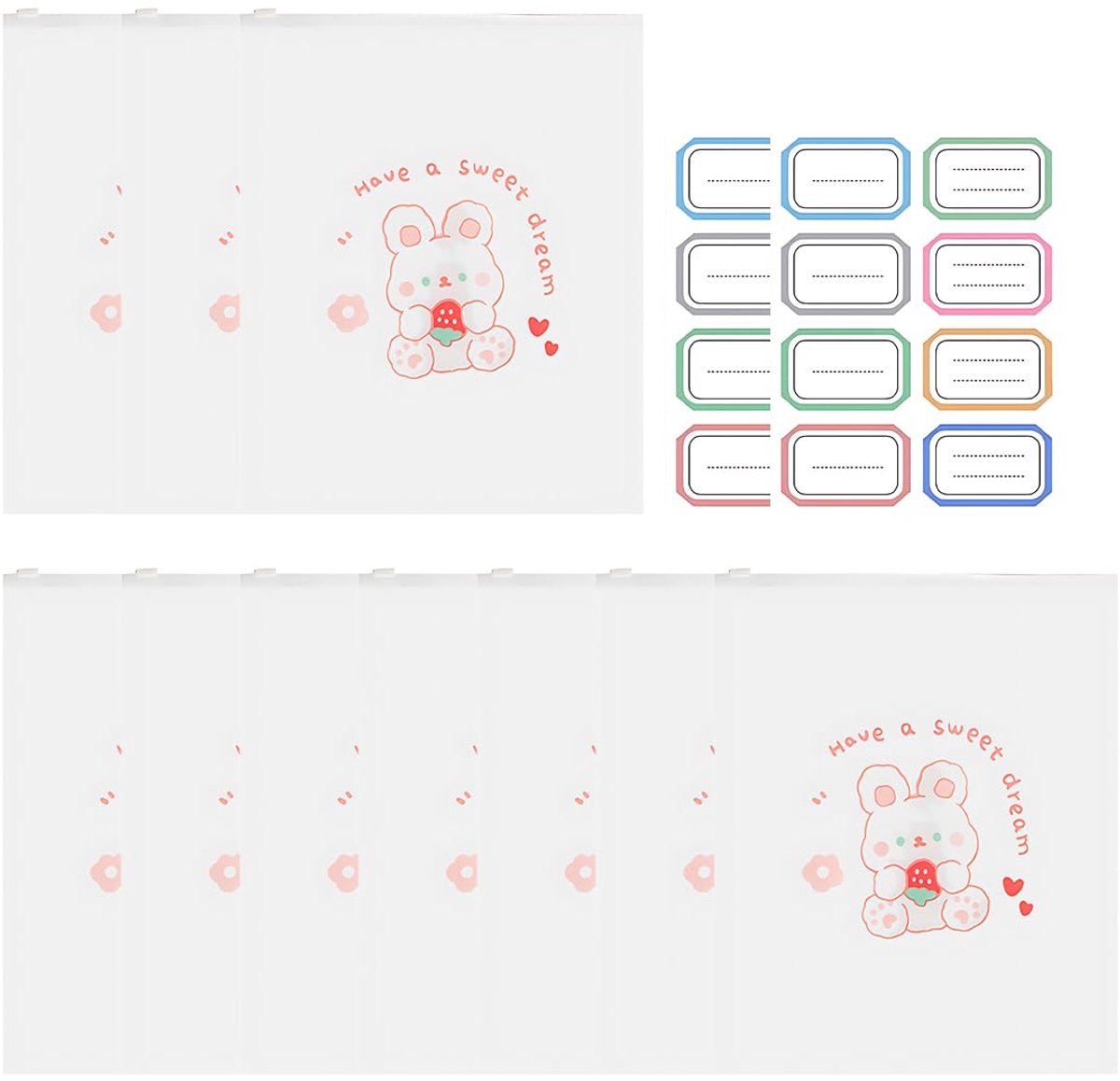 10 stuks kledingzakken met geurneutrale etiketten ook als cadeau voor jongens en meisjes te gebruiken