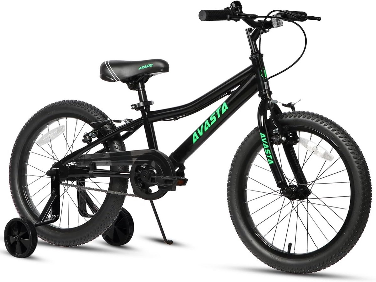 18 inch kinderfiets met handremmen en verstelbaar zadel