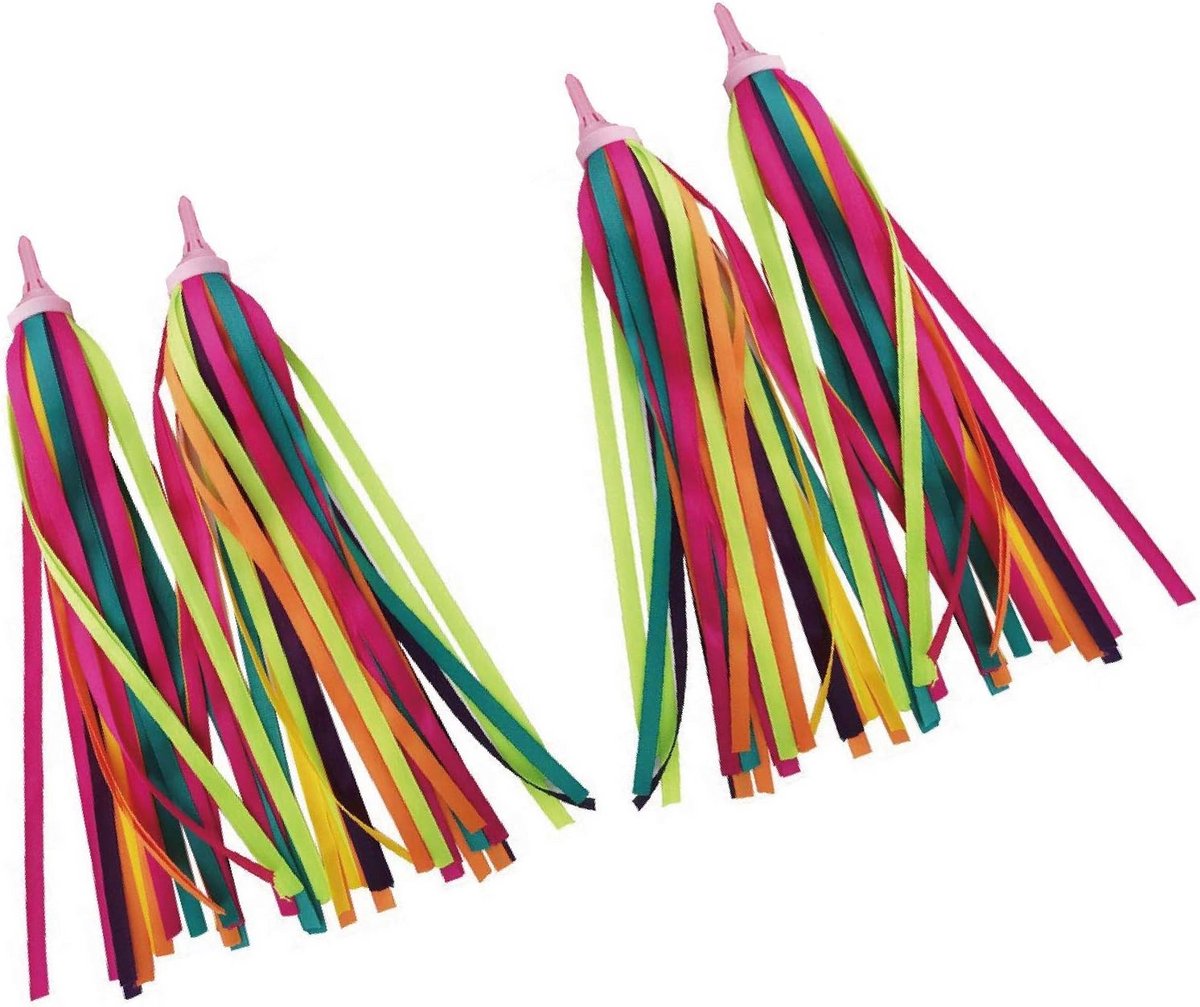 2 Paar Vrolijke Fiets Streamers - Kleurrijke Kwastjes voor Kinderen Fiets & Scooter Stuur Kinderfiets kopen online