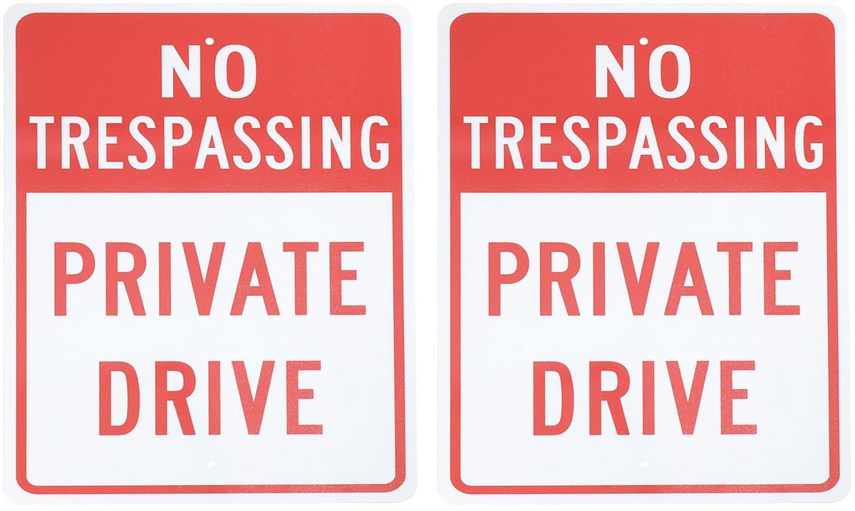 2 stks geen overtreding private drive sign weerbestendige waarschuwing beveiliging signage aluminium geschikt voor thuis outdoor yard 30x20x0 1cm