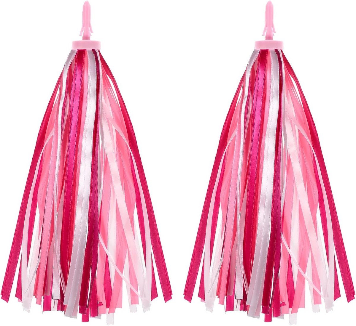 2 Stuks Kinderfiets Accessoires Set: Roze & Witte Stuurfranjes en Versiering voor Kinderfietsen Kinderfiets kopen online