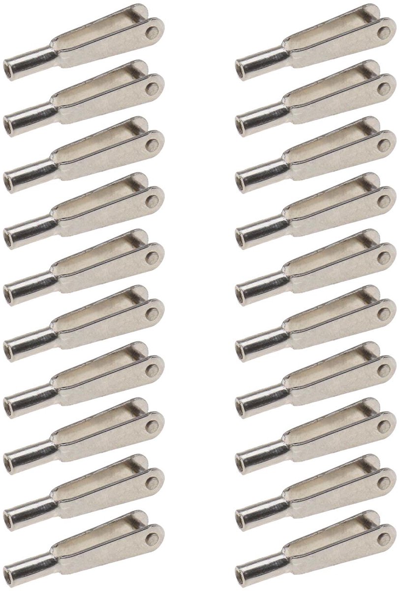 20pcs Mini Snap Links M2 Wire Clip Self-locking Metal Clevis Clips Fastening Wing for Remote Control Model Aircraft Electric Airplane Skateonderdeel kopen online