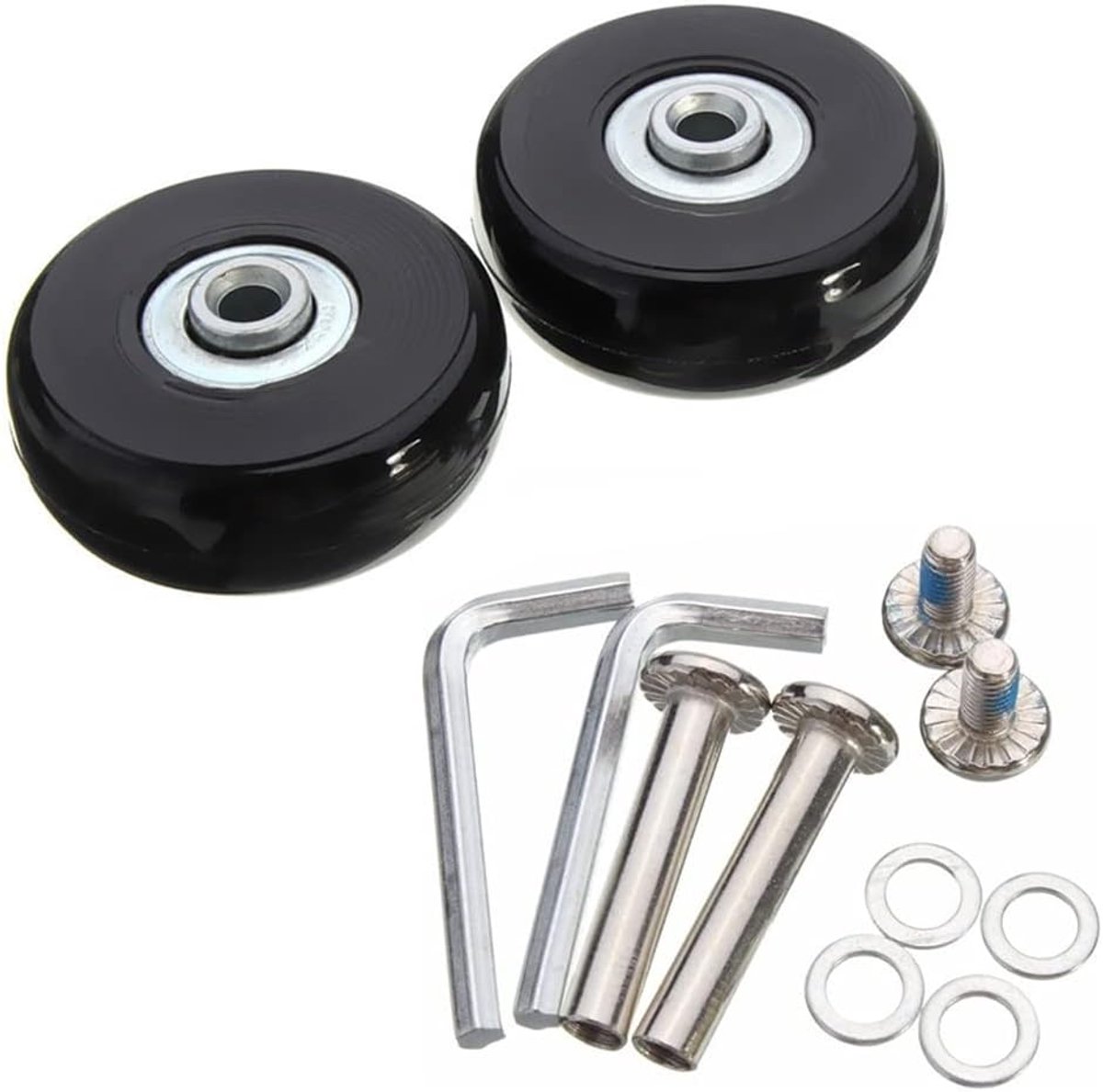 2pcs vervangende wielen voor luggage suitcase reparatiewielen luggage accessories kit met schroef 50 18mm