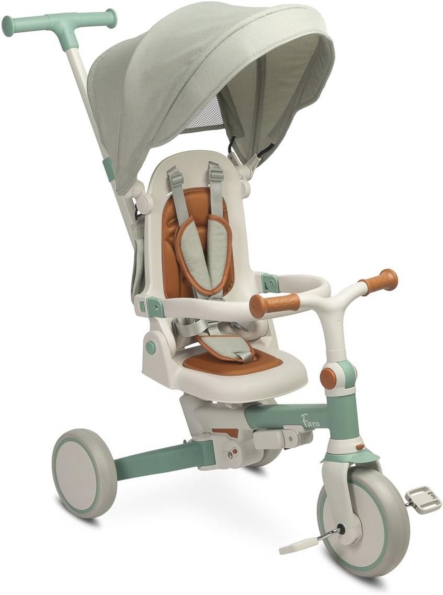 3-in-1 Driewieler met Duwstang, Loopfiets en Kinderfiets voor Kinderen vanaf 18 Maanden Driewieler kopen online