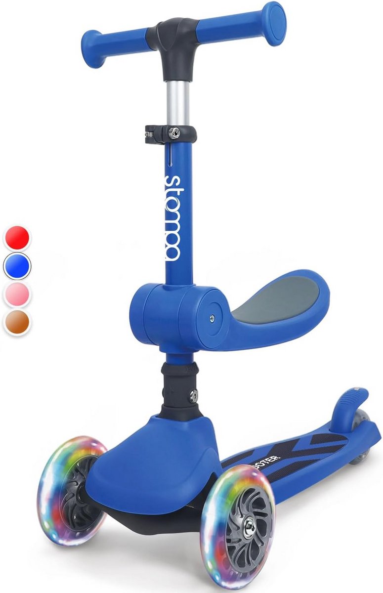 3-wielige Kinderstep met LED-lichtwielen - Opvouwbare en In hoogte Verstelbare Driewieler voor Kinderen Vanaf 2 Jaar Driewieler kopen online