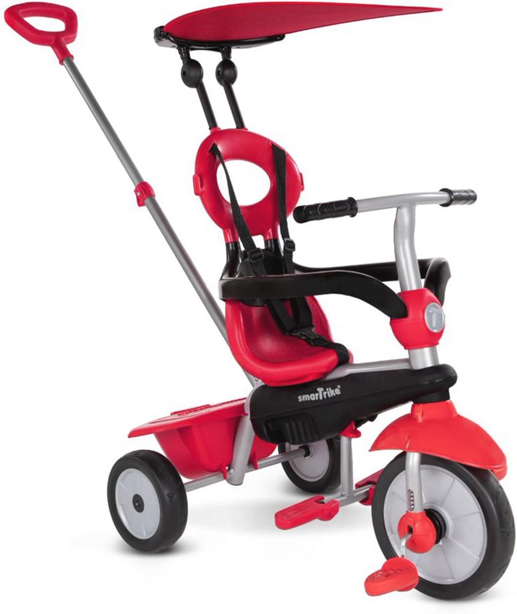 4 in 1 zoom driewieler voor peuters met schokabsorberend mechanisme en veilige handgrepen