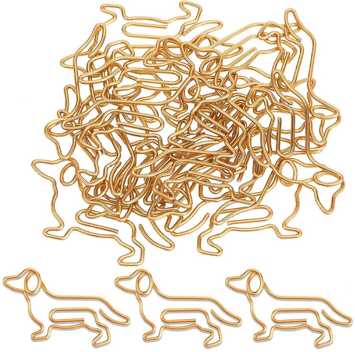 40pcs animal shape metal paper clips bookmarks office school stationery
