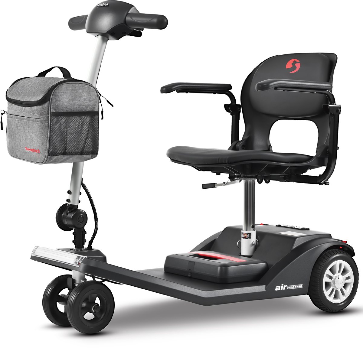 [AIR CLASSIC BLACK] - Elektrische Outdoor-Mobilitätsroller - 250W Bürstenloser Motor - 360° Draaibare Verstelbare Zitplaats - Afneembare Lithiumbatterij Fiets (elektrisch) kopen online