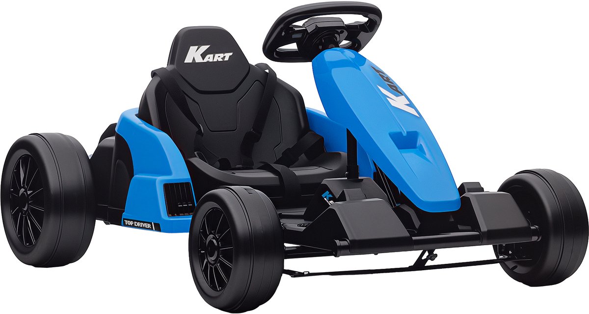 aiyaplay electric ride on kart kunststof metaal 115l x 77b x 55 5h cm blauw