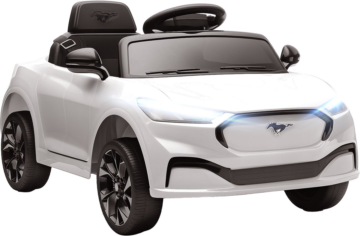 AIYAPLAY Elektrische kinderauto - PP, staal - 92x55x44cm - Wit Accuvoertuig kopen online