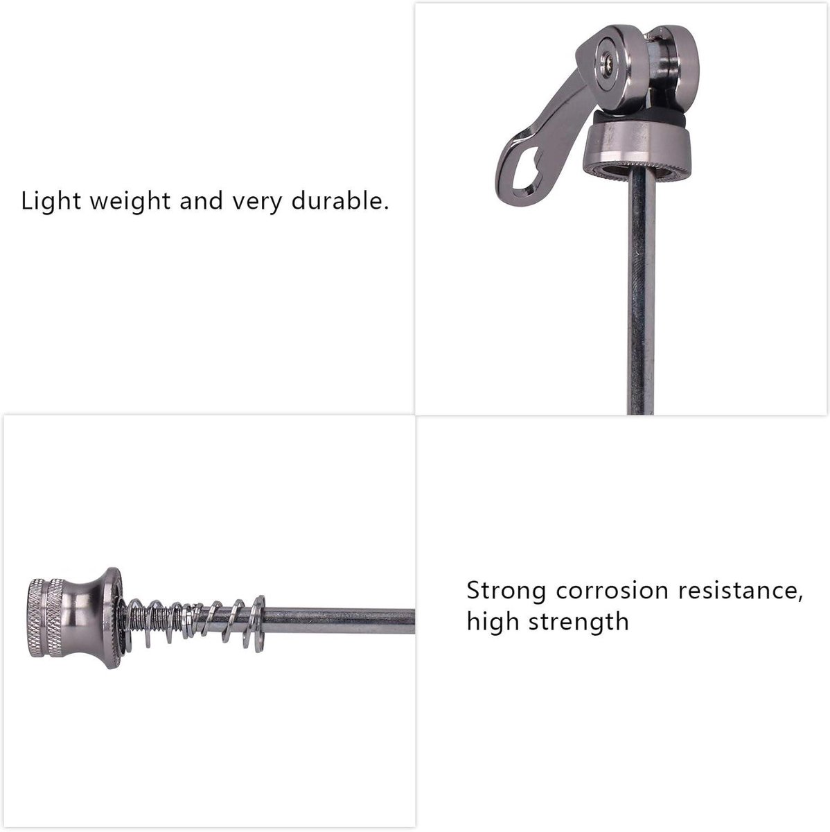 allecta aluminium quick release spiesjes voor road en mountainbike achter en voorwiel mtb