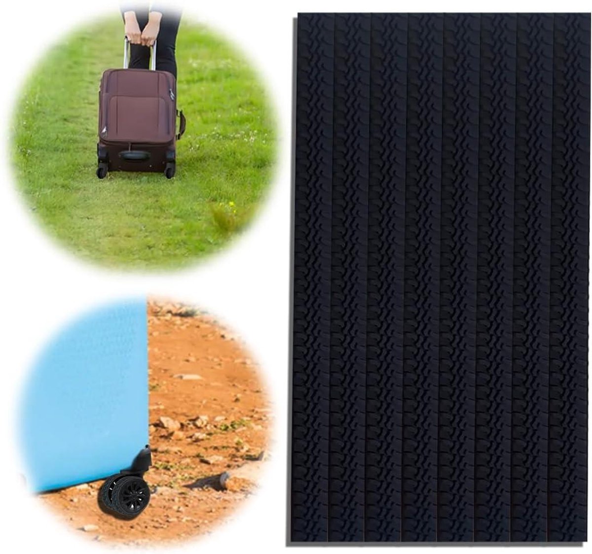 Allecta - Bescherming Voor Wielen - Set van 8 - Koffer Accessoires - Siliconen Wielenbescherming Skateonderdeel kopen online