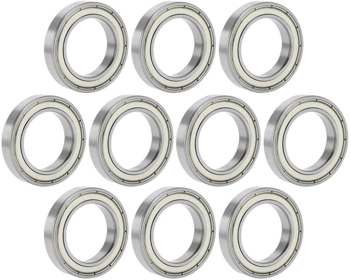 allecta diepe groefkogellagers 30x47x9mm gesmeerde lagers dubbele metalen afdichting zilverkleurige scooter skateboard wiel pak van 10