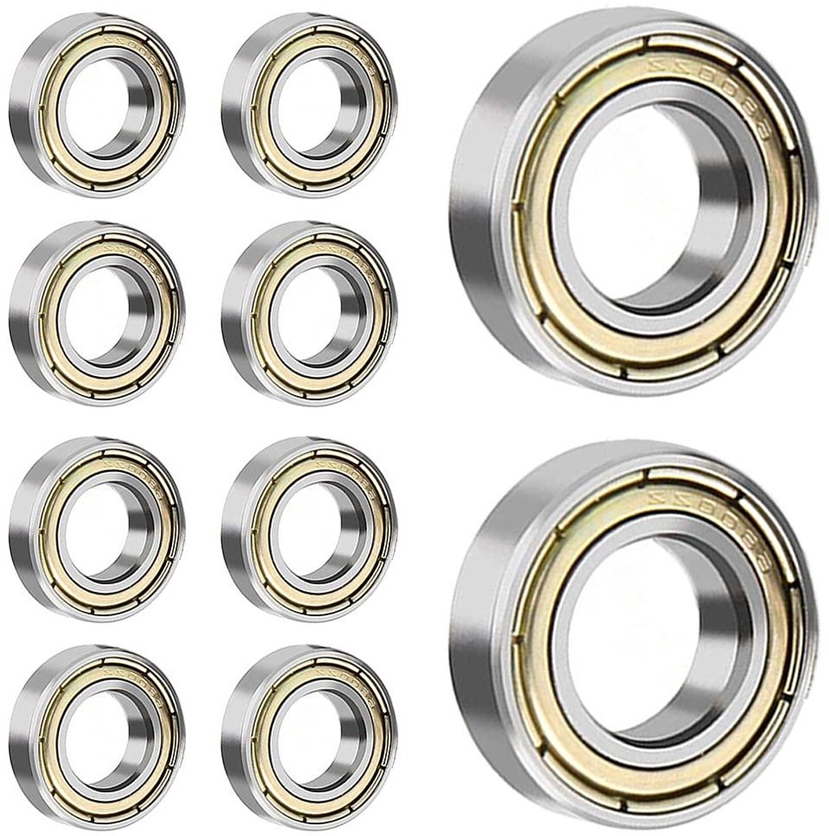 allecta groefkogellager 10 stuks 6800 zz 10x19x5mm ijzeren deksel dunne sectie afgedicht lagerstaal machineonderdelen