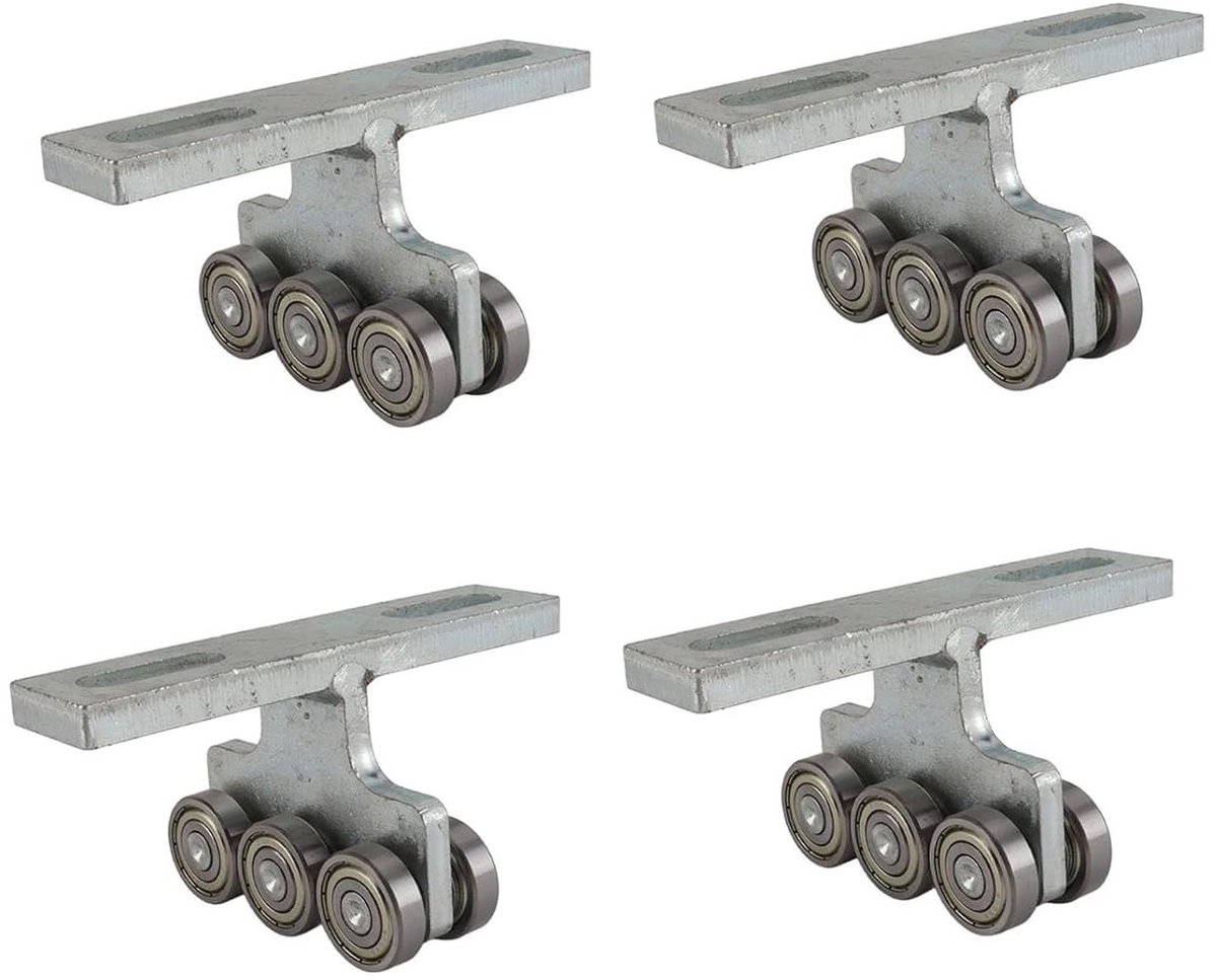 Allecta - Meubelgeleider met 6 wielen voor breed kanaal, soepel schuivende deurroller, eenvoudige installatie Skateonderdeel kopen online