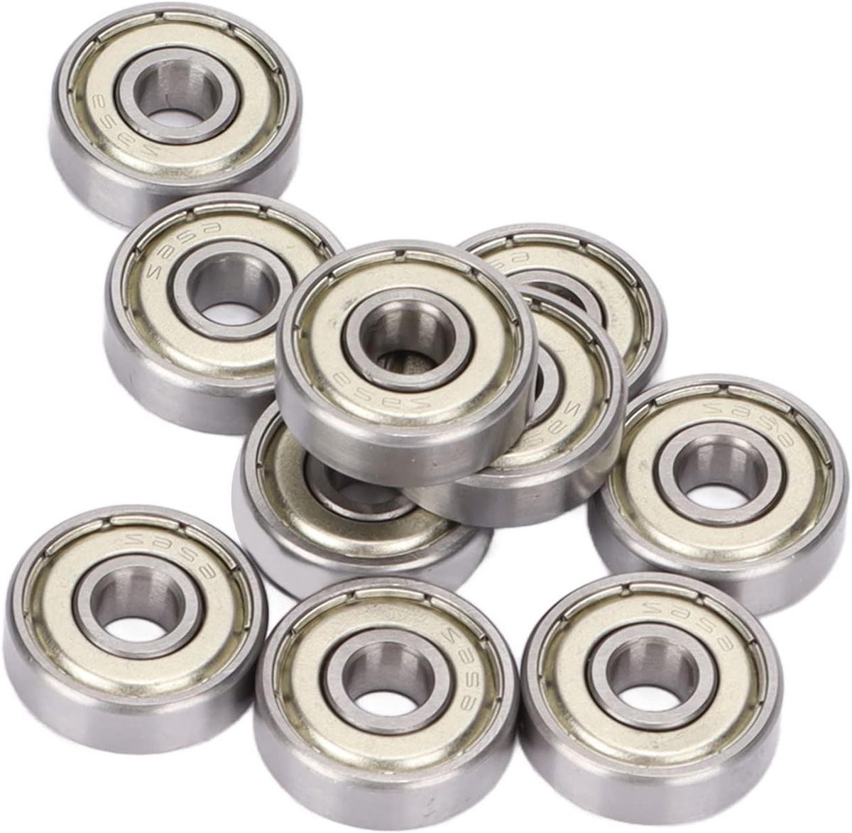 allecta set van 10 roestvrij stalen kogellagers 6x19x6mm dubbel afgeschermde groefkogellagers