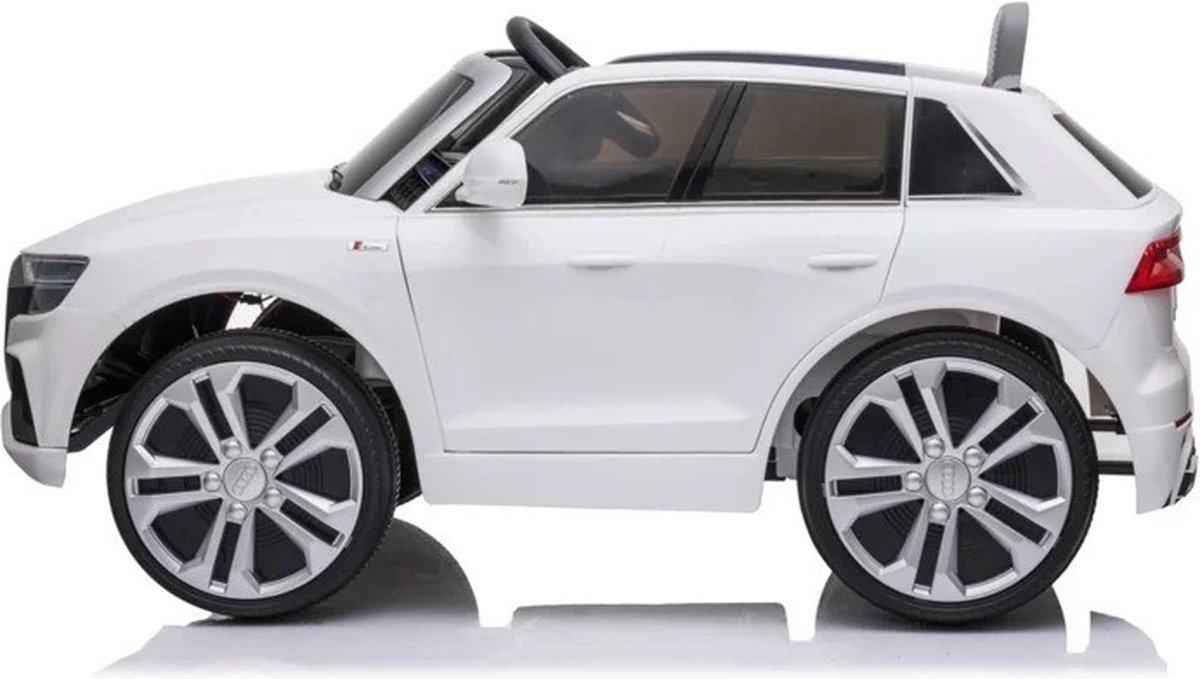 Audi Q8 Quattro S-line 12V, wit, leder, 2.4ghz RC Kinderauto Accuvoertuig kopen online