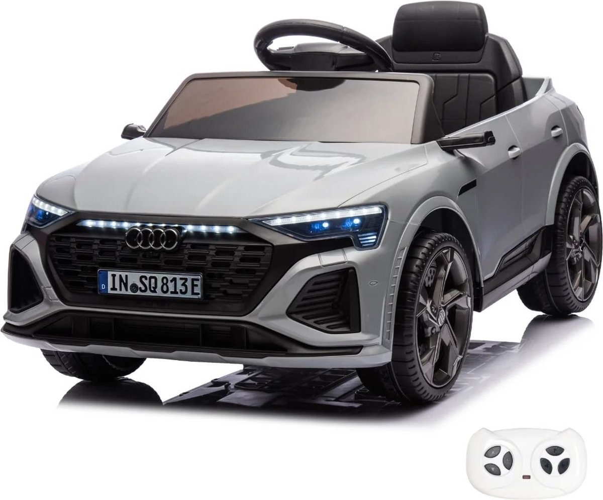 audi sq8 e tron elektrische kinderauto 12v 1 tot 5 jaar grijs