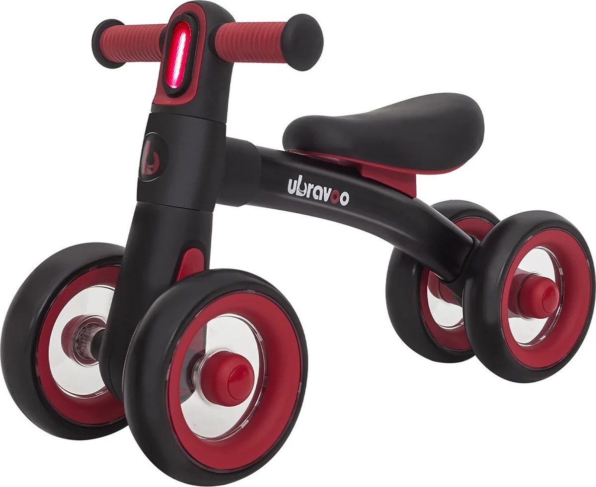 Baby loopfiets - 12 tot 36 maanden - Loopfiets 1 jaar - loopfiets 3 jaar - Loopfiets 2 jaar - Jongens - Meisjes - 3 in 1 Koplamp - Rood/zwart Loopfiets kopen online