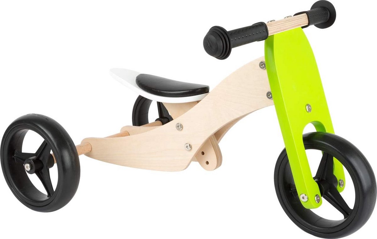 balance bike and trike 2 in 1 wooden toy for children from 3 years