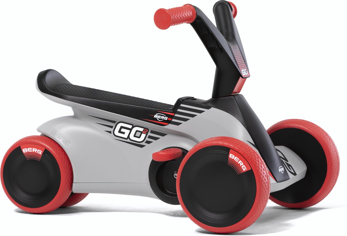 BERG GO² SparX Loopauto - 10 tot 30 Maanden - Uitklapbare pedalen - Grijs/Rood Loopauto kopen online