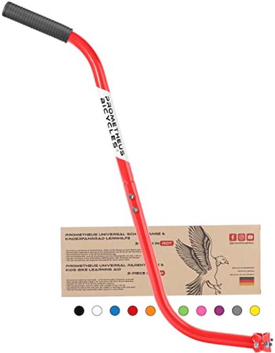 Bicycle Push Bar for Children - Adjustable, Non-Slip, Stable Red Kinderfiets kopen online