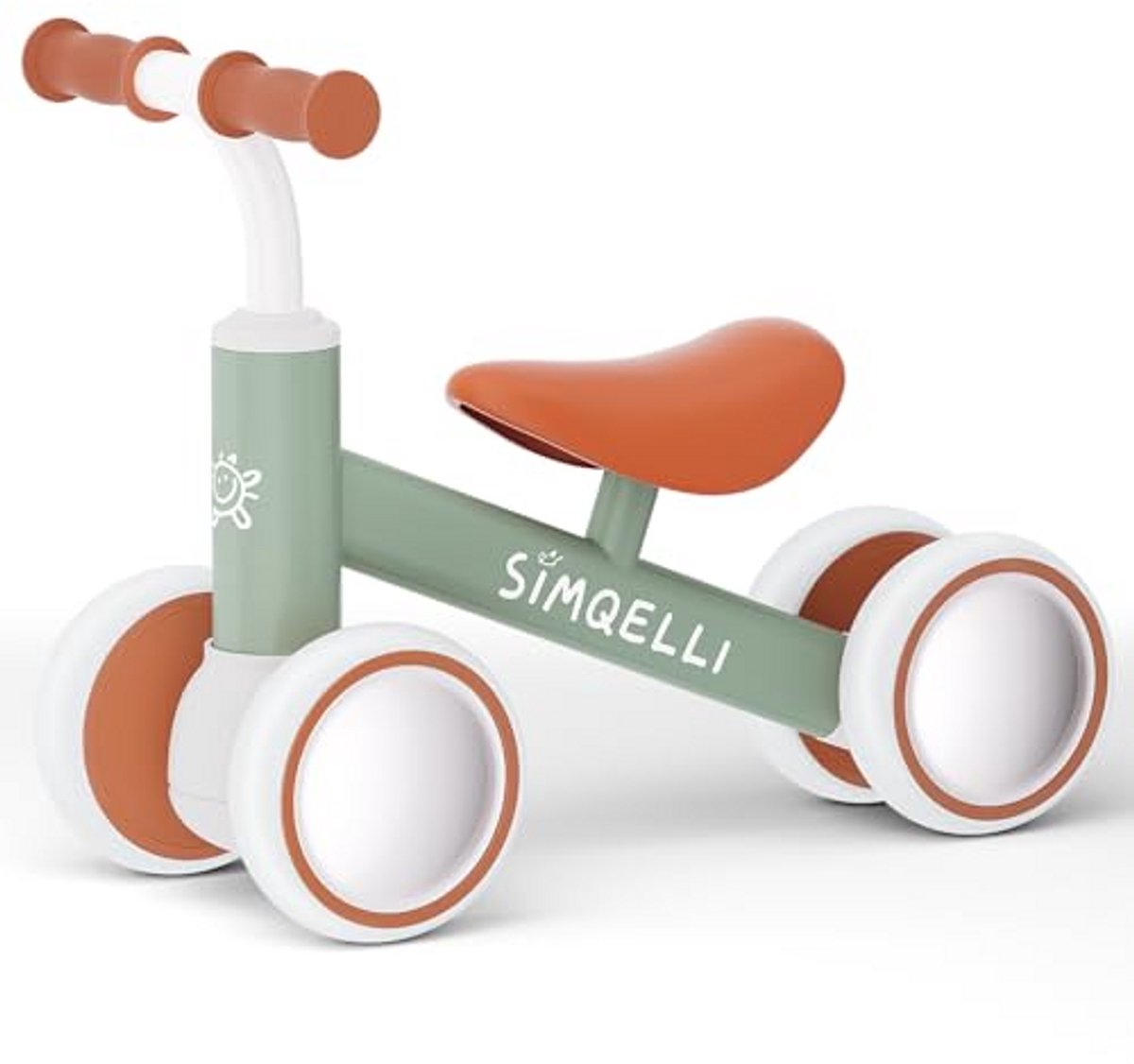 Biegowy rowerek dla dzieci 1-2 jaar - Zabawka do nauki równowagi z 4 kołami (zielony) Kinderfiets kopen online