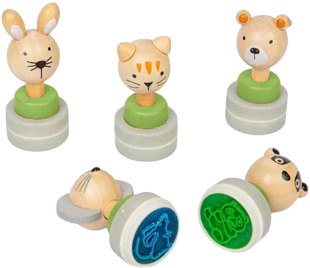 BigJigs houten speelgoed stempels - dieren - 20 stuks - creatief. Step kopen online