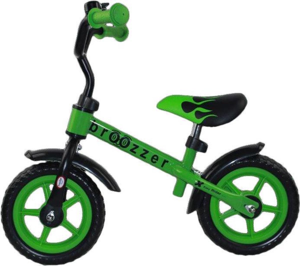 broozzer easy rider metaal 10 inch groen loopfiets