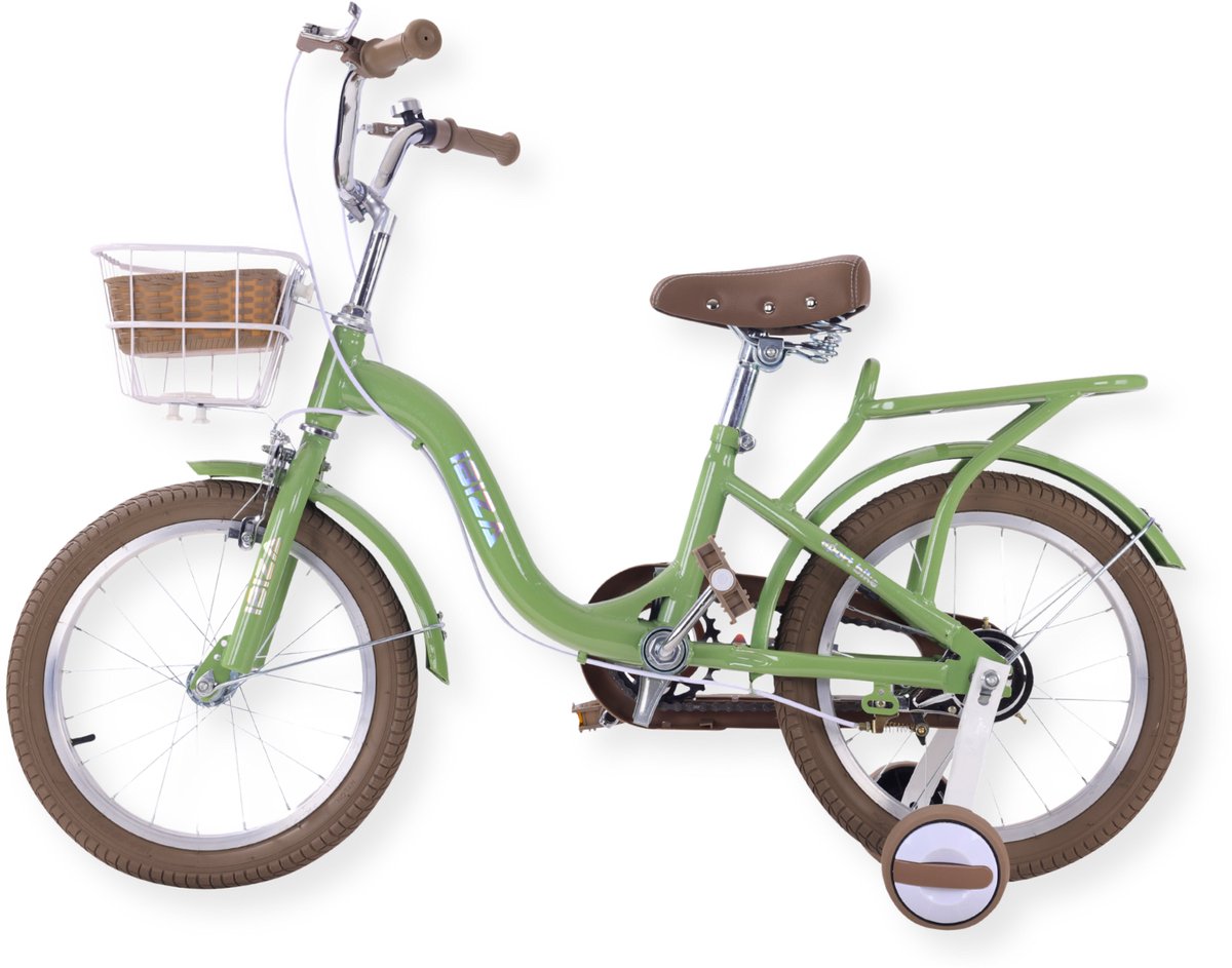 buxibo kinderfiets voor meisjes ibiza 16 inch groen
