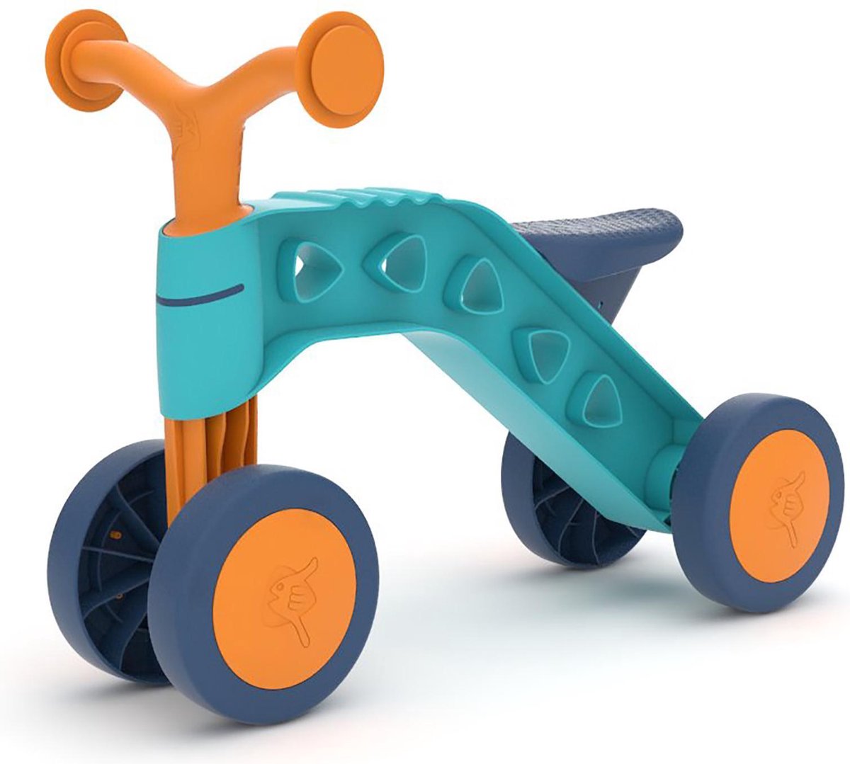 Chillafish Itsibitsi lichtgewicht eerste loopfiets met kantelpuntbegrenzer, Blauw Oranje Loopfiets kopen online