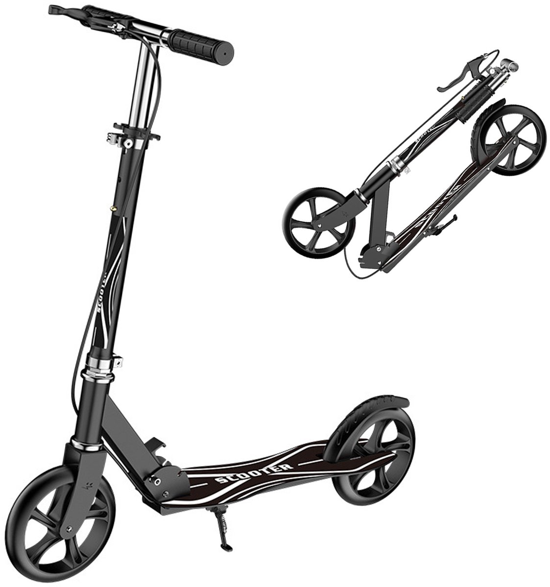 CHIWIN Step Cityroller Kinder en Volwassenen - Opvouwbare Tretroller met Verstelbaar Stuur - PU-Wielen, Handrem & Achterspatbord - Scooter voor Buiten en Vrije Tijd Step kopen online