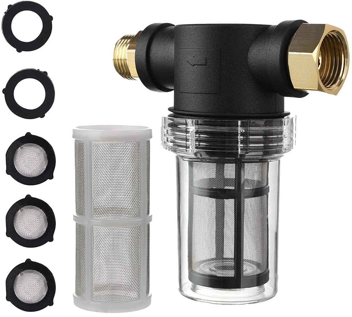 clear screen cuvette built in water filter 40 mesh for high pressure washer garden house