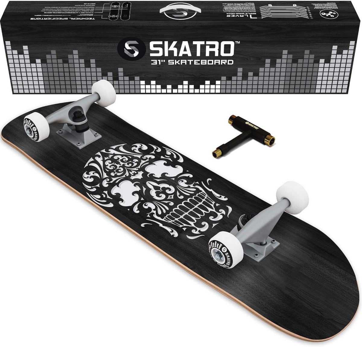 compleet 31 inch skateboard voor volwassenen jongens en meisjes perfect voor beginners en kinderen