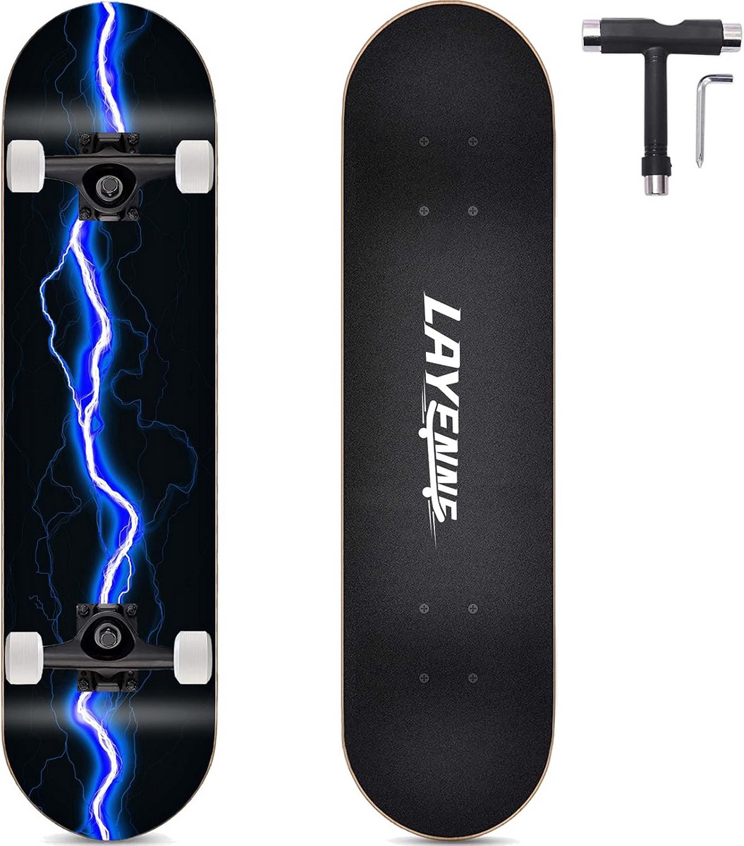 Complete skateboards voor volwassenen en kinderen - 8-laags esdoorn met schokdemping en duurzame wielen Skateonderdeel kopen online