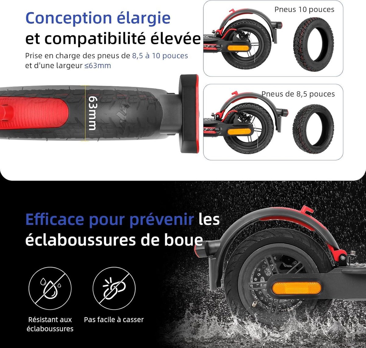 Cosensi - Achterspatbord met achterlicht voor scooter, grijs/rood met richtingaanwijzers, afstandsbediening - Compatibel met Xiaomi M365 Pro Pro 2 1S MI3 - Inclusief schroeven Buitenspeelvoertuigaccessoire kopen online