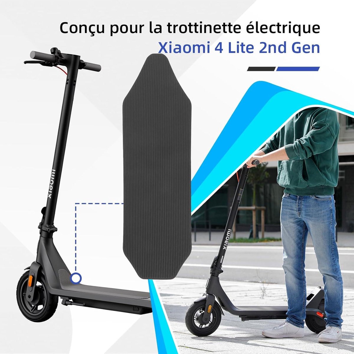 Cosensi - Elektrische step voetkussens van siliconen, antislip, eenvoudig te installeren - Bescherming voor Xiaomi step - Duurzame accessoire. Buitenspeelvoertuigaccessoire kopen online