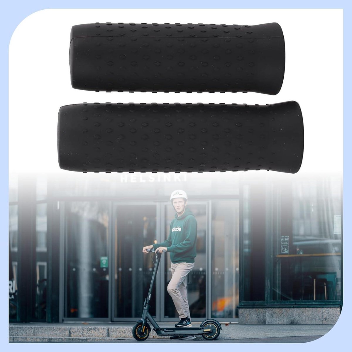 Cosensi - Stuurgrepen 2 stuks antislip siliconen grip voor elektrische step accessoires zwart Buitenspeelvoertuigaccessoire kopen online