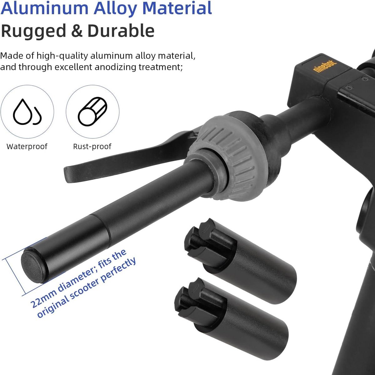 Cosensi - Stuurverlenger met siliconen greepafdekking voor step Max-G30 G30LP G30E F30 F20 F25 F40 scooter Buitenspeelvoertuigaccessoire kopen online