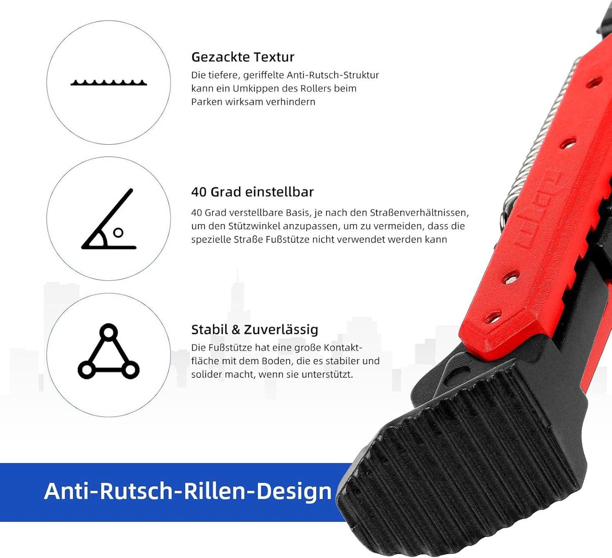 Cosensi - Verstelbare houder voor vervangende onderdelen Xiaomi M365 Pro 1S Pro2 MI3 Lite (zwart-rood) - Duurzaam en handig Buitenspeelvoertuigaccessoire kopen online