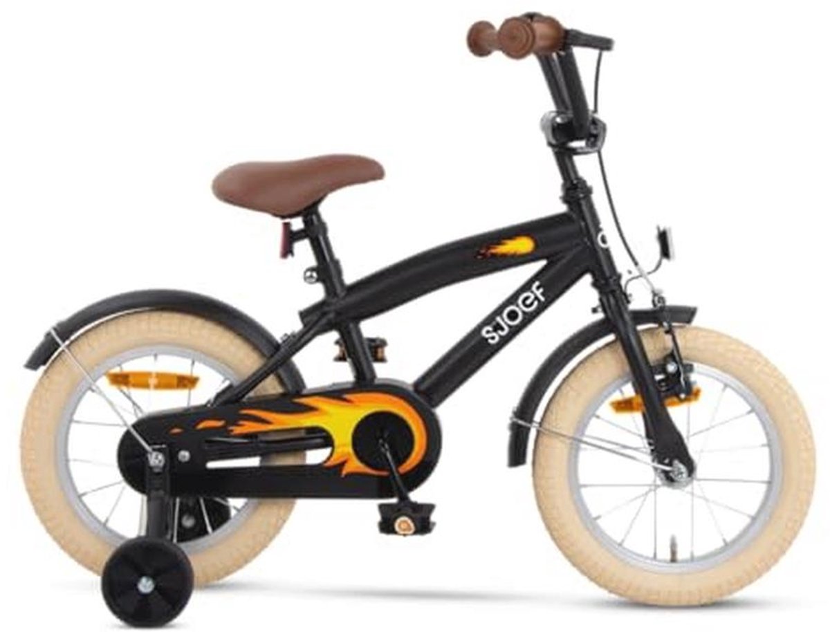 Cruise Kinderfiets 14 inch voor Jongens | Fiets Geschikt voor 3-5 Jaar met Zijwieltjes en Verstelbaar Zadel Kinderfiets kopen online