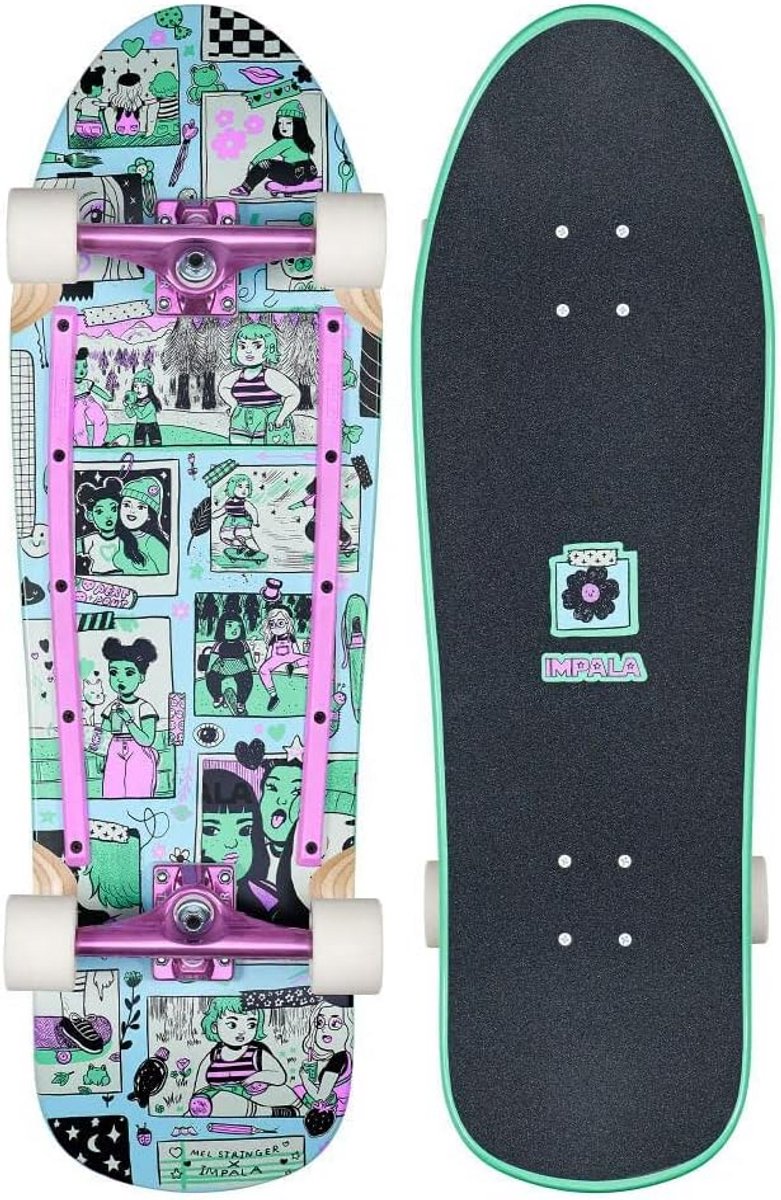 Cruiser Skateboard 80 cm - Old School Shape voor Stadsgebruik en Bowls Skateonderdeel kopen online