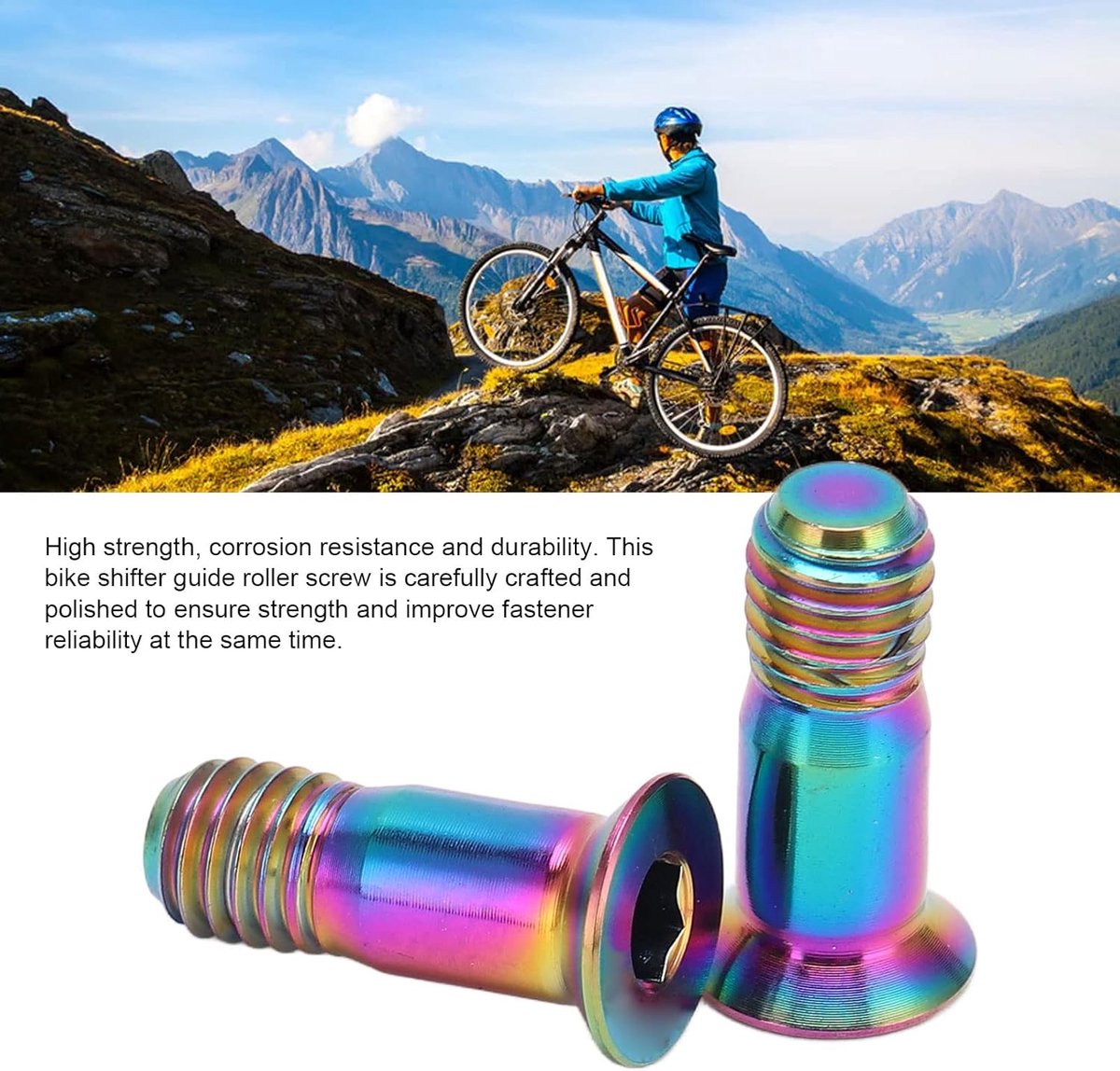 cycle rear derailleur bolts antirust waterproof ti alloy cycle shifter guide roller screw lightweight cycle guide wheel bolts voor mountain road cycle