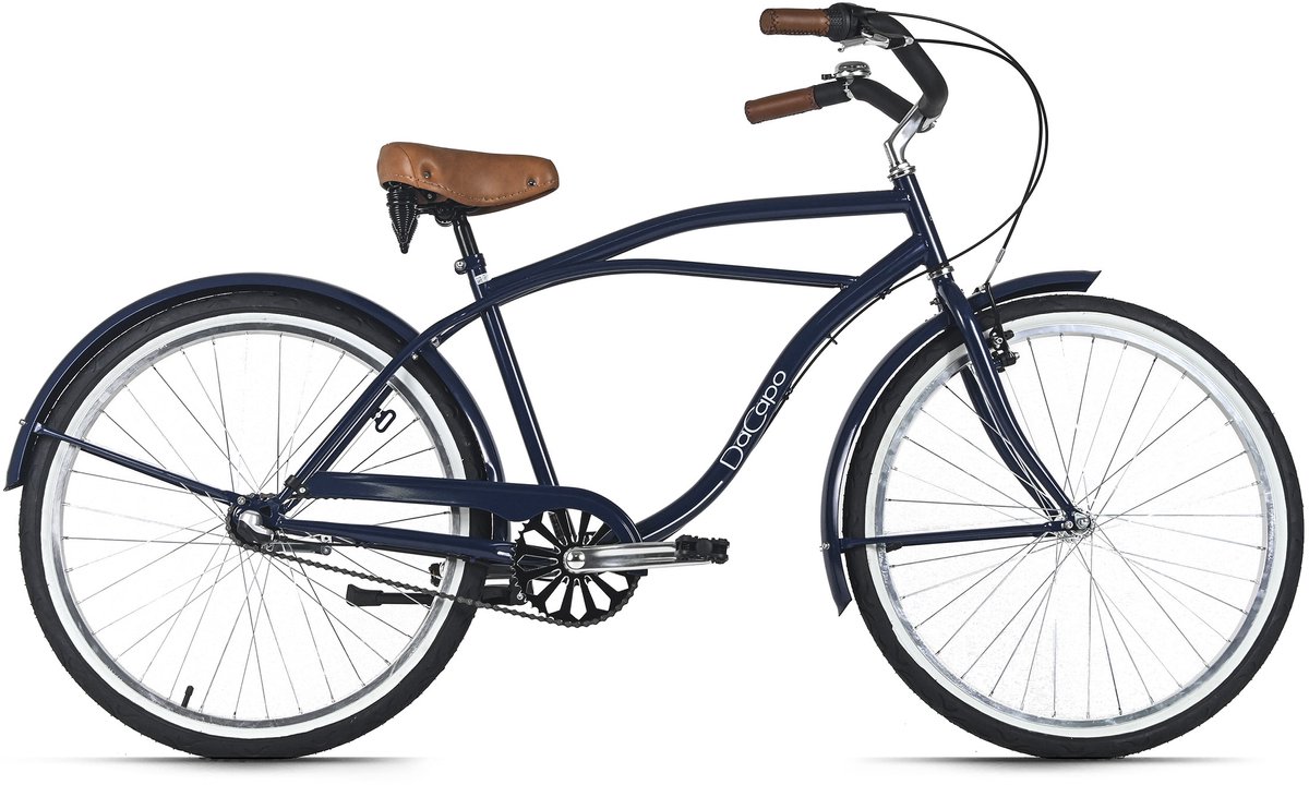 dacapo beachcruiser 26 california blauw 3 versnellingen framemaat 46 cm
