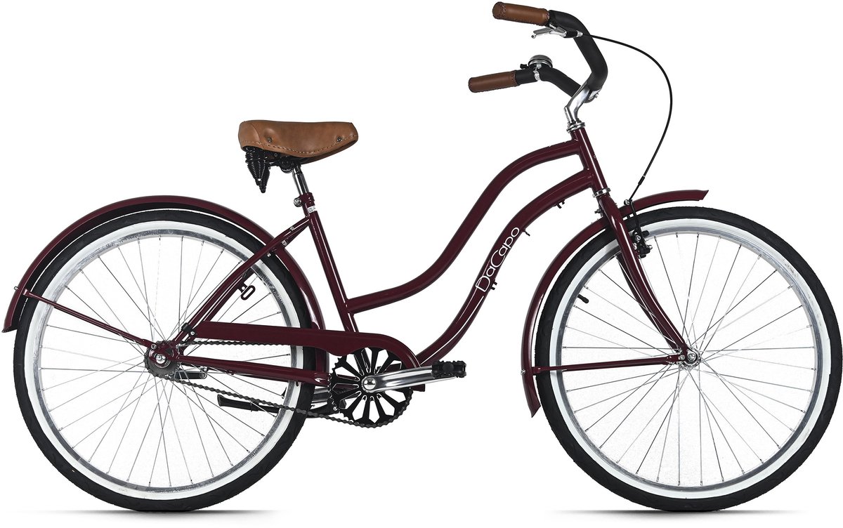 dacapo beachcruiser dames 26 beach rood 1 versnelling framemaat 46 cm